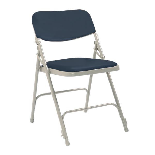 All Steel Folding Chair with Vinyl Seat & Link - Set of 12