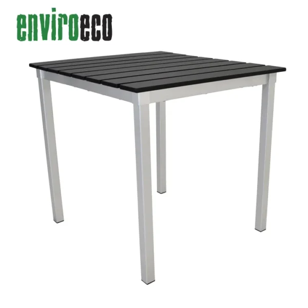 Black Outdoor Square Table