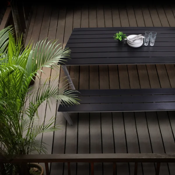 EnviroEco Black Outdoor Rectangular Quad Set - Image 2
