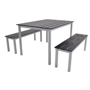 EnviroEco Black Outdoor Rectangular Duo Set