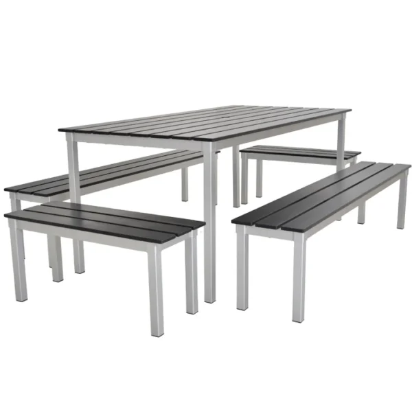 EnviroEco Black Outdoor Square Quad Set
