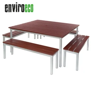 Enviro Mahogany Outdoor Rectangular Quad Set