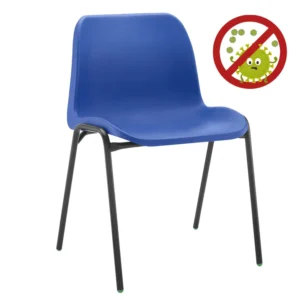Affinity Antimicrobial Blue Stacking Chair - Set of 20