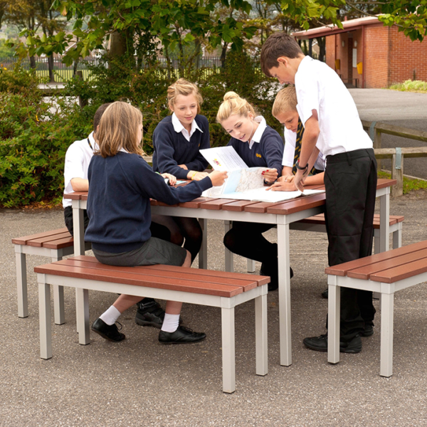 Enviro Slatted Seat Outdoor Bench - Image 3