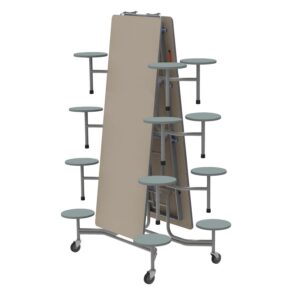 GoRoll Folding Table 10ft with 16 Stools 640mm high (Early years)