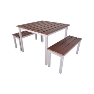 Enviro Mahogany Outdoor Square Duo Set