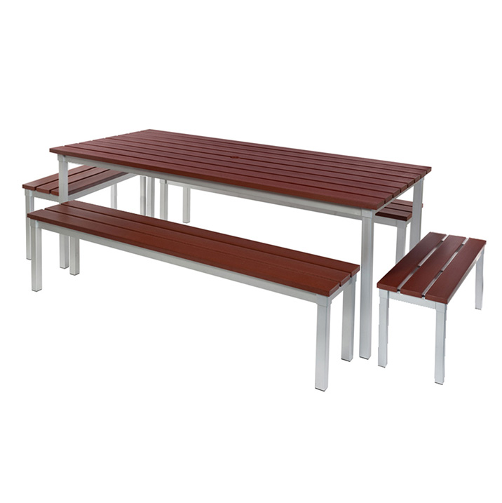 Enviro Mahogany Outdoor Rectangular Quad Set