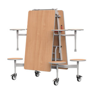 GoRoll Folding Table 8ft with 8 Stools